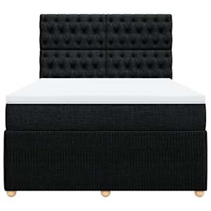 Box spring postel s matrací černá 140 x 190 cm textil - obrázek 6