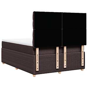 Box spring postel s matrací tmavě hnědá 140x190 cm textil - obrázek 8