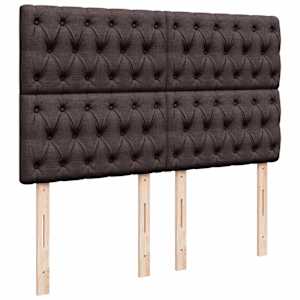 Box spring postel s matrací tmavě hnědá 140x190 cm textil - obrázek 11