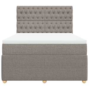 Box spring postel s matrací taupe 140x190 cm textil - obrázek 6