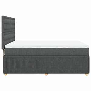 Box spring postel s matrací tmavě šedý 140 x 190 cm textil - obrázek 7