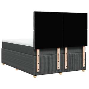 Box spring postel s matrací tmavě šedý 140 x 190 cm textil - obrázek 8