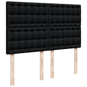 Box spring postel s matrací černá 140 x 190 cm textil - obrázek 9