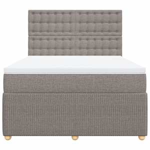 Box spring postel s matrací taupe 140x190 cm textil - obrázek 6