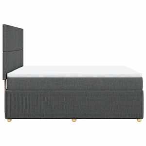 Box spring postel s matrací tmavě šedá 140x200 cm textil - obrázek 7