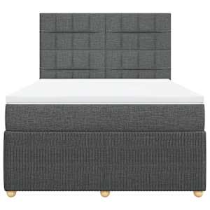 Box spring postel s matrací tmavě šedá 140x200 cm textil - obrázek 6