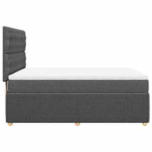 Box spring postel s matrací tmavě šedá 140x200 cm textil - obrázek 7