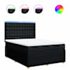 vidaXL kontinentaalvoodi madratsiga, must, 140x200 cm, kangas
