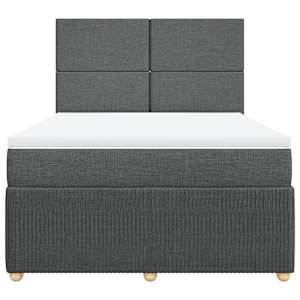 Box spring postel s matrací tmavě šedá 160x200 cm textil - obrázek 6