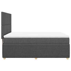 Box spring postel s matrací tmavě šedá 160x200 cm textil - obrázek 7