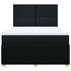 Box spring postel s matrací černá 160x200 cm textil - obrázek 6