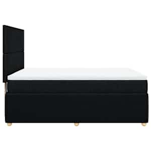 Box spring postel s matrací černá 160x200 cm textil - obrázek 7