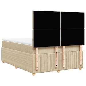 Box spring postel s matrací krémová 160x200 cm textil - obrázek 8