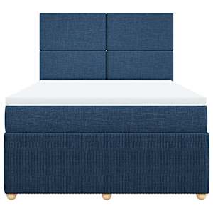 Box spring postel s matrací modrá 160x200 cm textil - obrázek 6