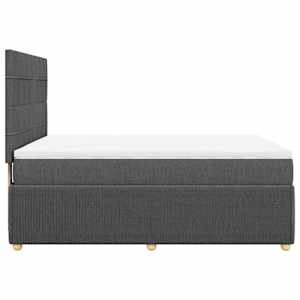 Box spring postel s matrací tmavě šedá 160x200 cm textil - obrázek 7