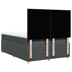 Box spring postel s matrací tmavě šedá 160x200 cm textil - obrázek 8