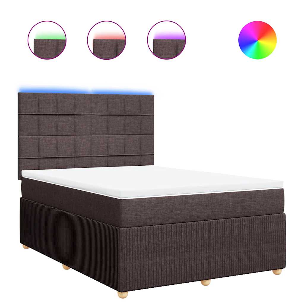 vidaXL Boxspring posteľ s matracom tmavohnedá 160x200 cm látka