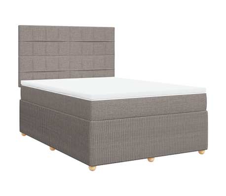 vidaXL Posteľn&yacute; r&aacute;m boxspring s matracom sivohned 160x200 cm l&aacute;tka