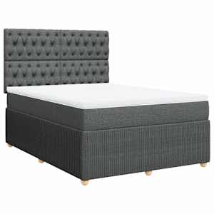 Box spring postel s matrací tmavě šedá 160x200 cm textil - obrázek 3