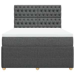 Box spring postel s matrací tmavě šedá 160x200 cm textil - obrázek 6