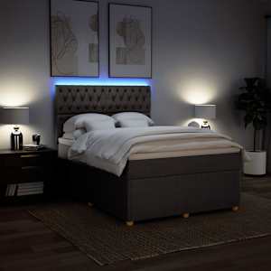 Box spring postel s matrací taupe 160x200 cm textil - obrázek 4