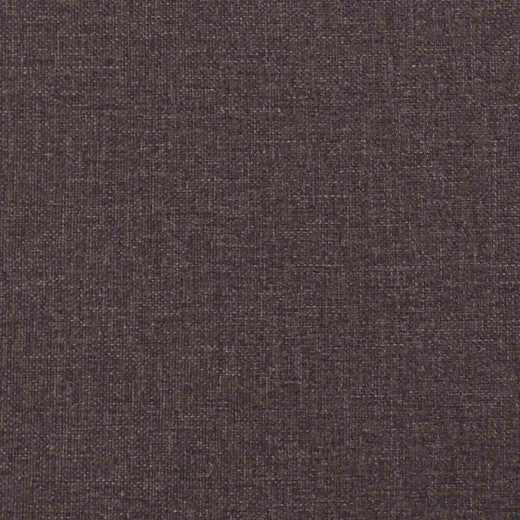 Ramsäng med madrass mörkbrun 160x200 cm tyg
