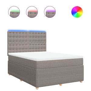 Box spring postel s matrací taupe 160x200 cm textil - obrázek 2