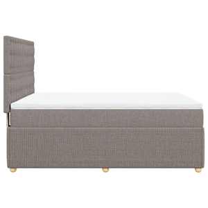 Box spring postel s matrací taupe 160x200 cm textil - obrázek 7
