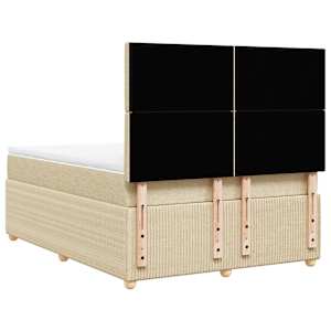 Box spring postel s matrací krémová 160x200 cm textil - obrázek 8