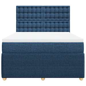 Box spring postel s matrací modrá 160x200 cm textil - obrázek 6