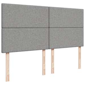 Box spring postel s matrací světle šedá 180 x 200 cm textil - obrázek 9
