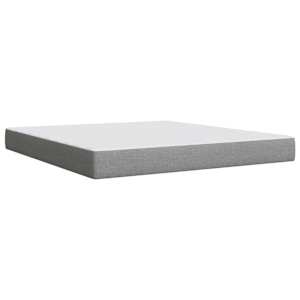 Box spring postel s matrací světle šedá 180 x 200 cm textil - obrázek 11