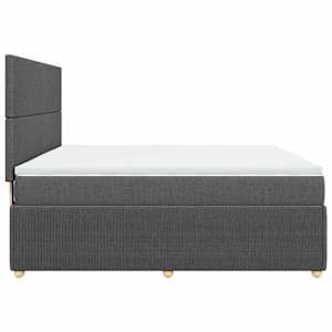 Box spring postel s matrací tmavě šedá 180x200 cm textil - obrázek 7