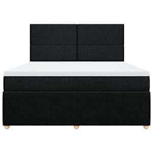 Box spring postel s matrací černá 180x200 cm textil - obrázek 6