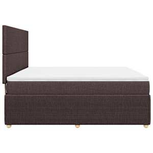Box spring postel s matrací tmavě hnědá 180x200 cm textil - obrázek 7