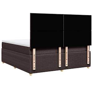 Box spring postel s matrací tmavě hnědá 180x200 cm textil - obrázek 8