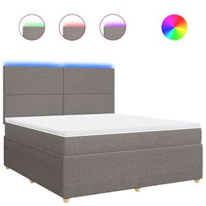 Box spring postel s matrací taupe 180x200 cm textil - obrázek 2
