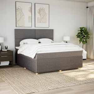 Box spring postel s matrací taupe 180x200 cm textil - obrázek 5