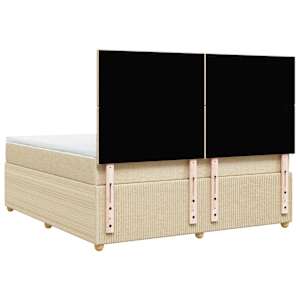 Box spring postel s matrací krémová 180x200 cm textil - obrázek 8
