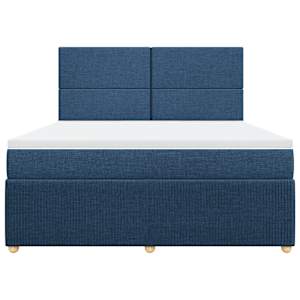 Box spring postel s matrací modrá 180x200 cm textil - obrázek 6