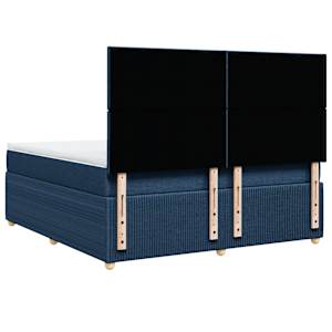 Box spring postel s matrací modrá 180x200 cm textil - obrázek 8