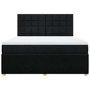Box spring postel s matrací černá 180x200 cm textil - obrázek 6