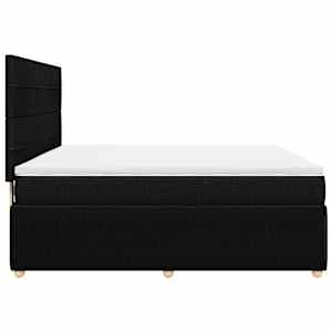 Box spring postel s matrací černá 180x200 cm textil - obrázek 7