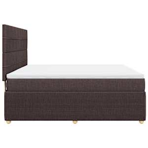 Box spring postel s matrací tmavě hnědá 180x200 cm textil - obrázek 7