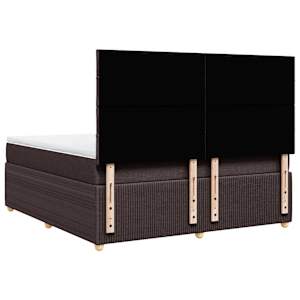 Box spring postel s matrací tmavě hnědá 180x200 cm textil - obrázek 8