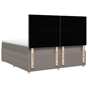 Box spring postel s matrací taupe 180x200 cm textil - obrázek 8