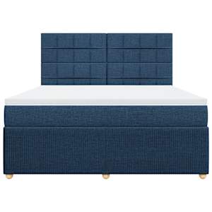 Box spring postel s matrací modrá 180x200 cm textil - obrázek 6