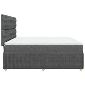 Box spring postel s matrací tmavě šedá 180x200 cm textil - obrázek 7