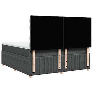 Box spring postel s matrací tmavě šedá 180x200 cm textil - obrázek 8