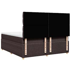 Box spring postel s matrací tmavě hnědá 180x200 cm textil - obrázek 8